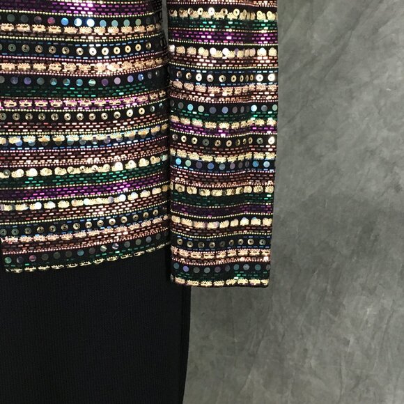 BEAUTIFUL St John evening knit black rhinestones embellished skirt suit 6 - Picture 6 of 11